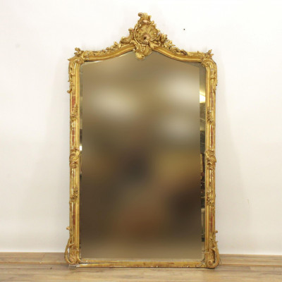 Image for Lot French Giltwood and Composition Mirror 19th C