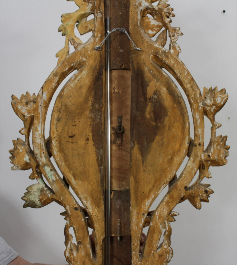 Image 8 of lot 19th C French Gilt Barometer, Parle Sr Carcany