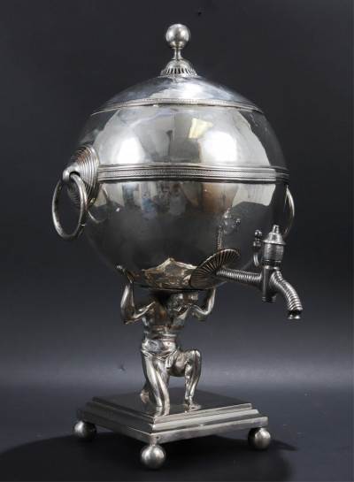 Image for Lot Victorian Silverplate Hot Water Urn, 19th C