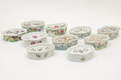 Image for Lot Collection of Ten Chinese Small Porcelain Boxes