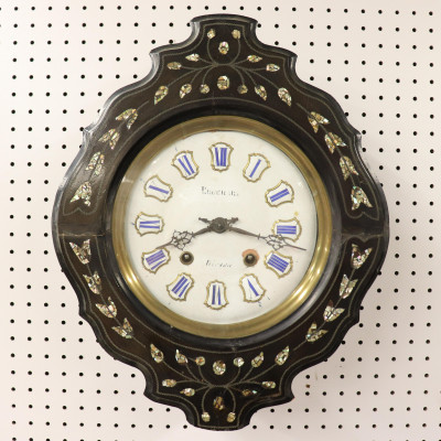 French Wall Clock, 19th C.
