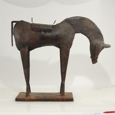 Image for Lot Folk Art Iron Horse, 20th C