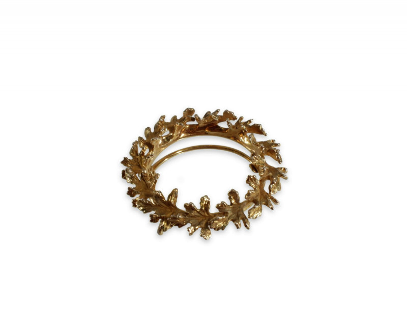 Image 2 of lot 14K Yellow Gold Wreath Brooch