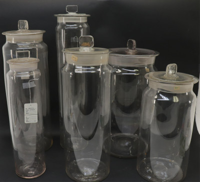 Image for Lot 7 Victorian Various Sized Glass Storage Jars