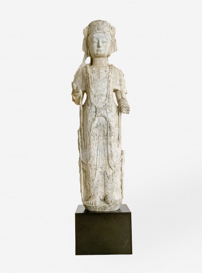 Image for Lot Chinese Stone Figure of a Bodhisattva