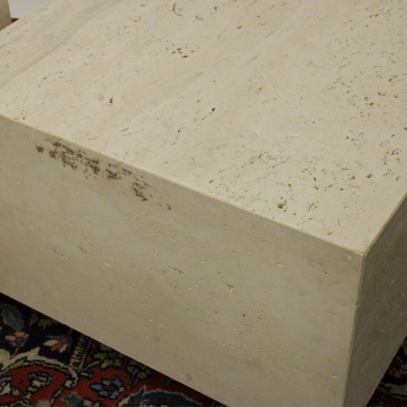 Image 3 of lot 3 Travertine Cube Tables