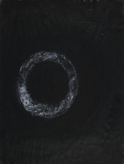 Image for Lot Unknown Artist - Untitled (White circle on black)