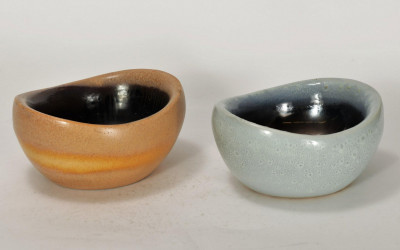 Russel Wright for Bauer - Two Pottery Bulb Bowls