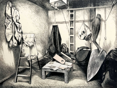 Title Lowell Nesbitt - Claes Oldenburg's Studio / Artist
