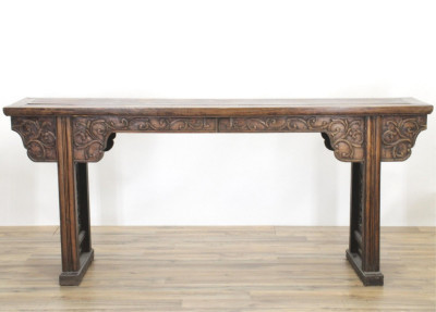 Image for Lot Chinese Elm & Softwood Altar Table