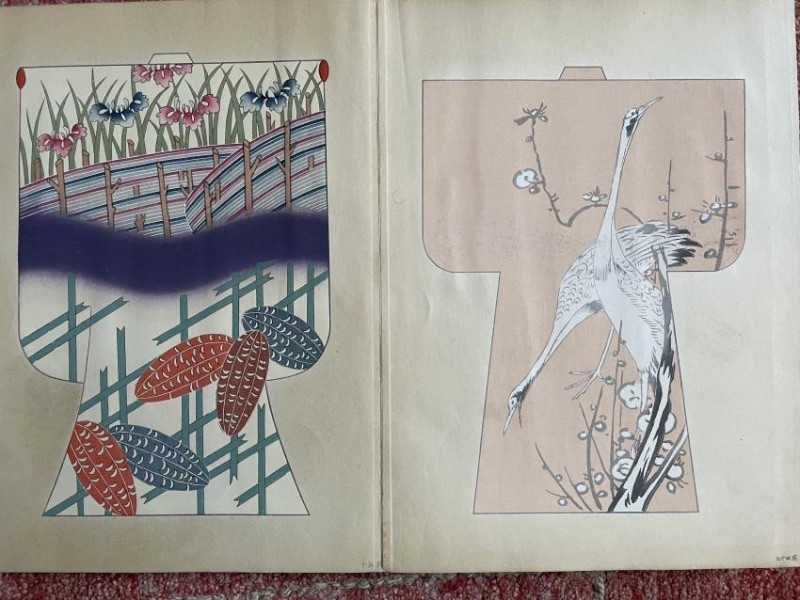 Image 6 of lot [ANONYMOUS] Designs of kimonos, color woodblocks