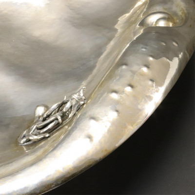 Image 5 of lot 20th C Italian Scallop Form Silver Platter