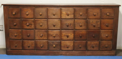 Image for Lot Oak  Mahogany Apothecary Chest 20th C