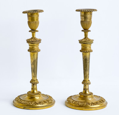 Title Pair of Louis XVI Style Gilt-Bronze Candlesticks / Artist
