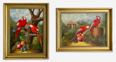 Title Unknown Artist - Scarlet Macaw (2 Works) / Artist