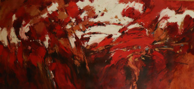 Image for Lot Christian Nesvadba - Large Abstract in Reds