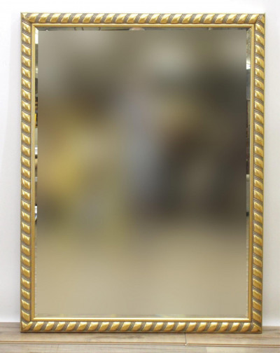 Image for Lot Large Modern Styled Framed Mirror