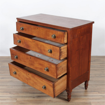 Image 3 of lot 19th C. Sheraton 4 Drawer Chest
