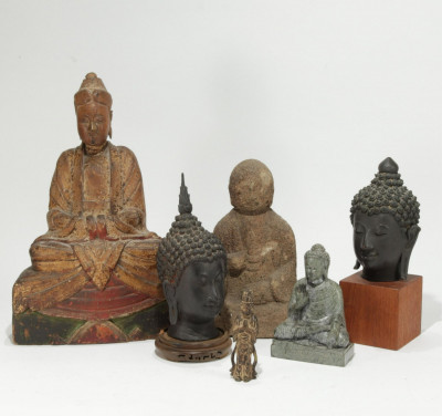 Image for Lot Collection 20th c Buddha Statues