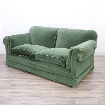 Image for Lot Victorian Style Upholstered Loveseat