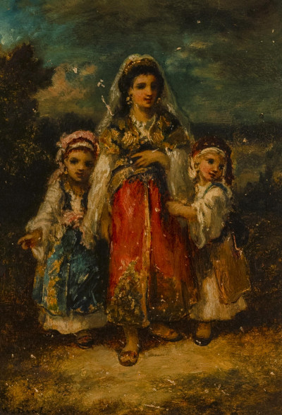 Image for Lot Narcisse Virgilio Díaz - Mother and children
