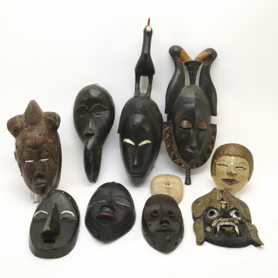 Image 2 of lot 10 African and Asian Tribal Masks