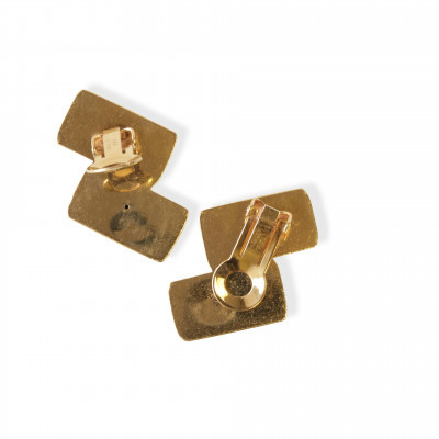 Image 2 of lot 14k Yellow Gold Art Deco Earrings