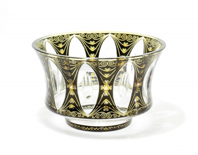 Image for Lot Adolf Beckert - Enameled Glass Bowl