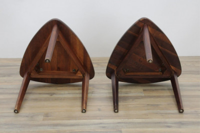 Image 5 of lot 2 MCM Triangular Low End Tables