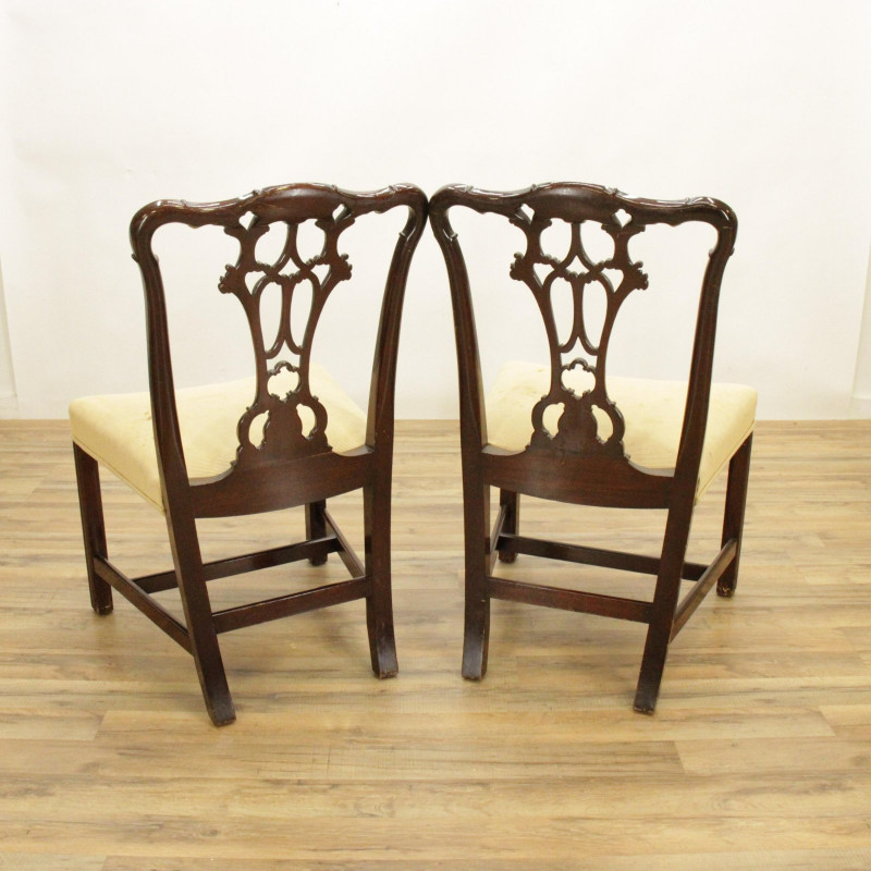 Image 6 of lot 4 George III Style Mahogany Side Chairs