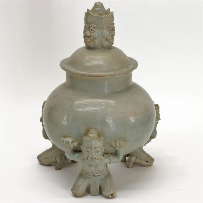 Image for Lot South Asian Figure Jar