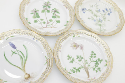 Image 4 of lot 12 Flora Danica Porcelain Plates Royal Copenhagen