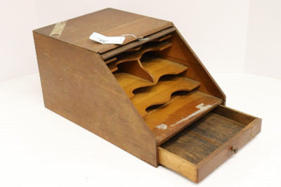 Image for Lot Oak Letter / Stationery Box, circa 1900