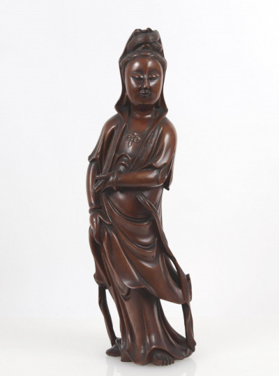 Carved Wood Guanyin 19th20th C