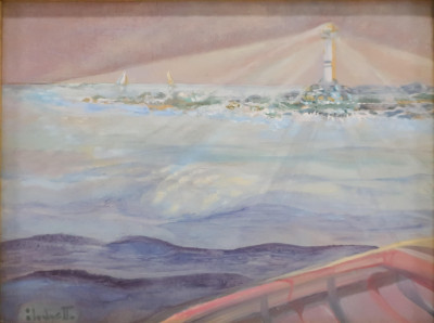 Image for Lot Anne Blodgett - Lighthouse, paint on board