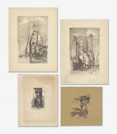 Various Artists - Group, four (4) prints