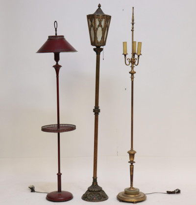 Image for Lot 3 Metal Venetian Lantern Style Floor Lamps