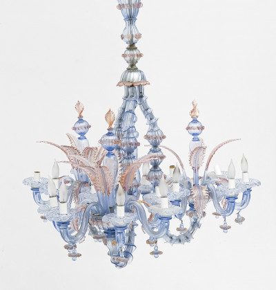 Image 3 of lot 18-Light Venetian Glass Chandelier