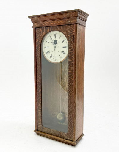 Title E. Howard & Co. Boston Wall Clock in Oak Case / Artist