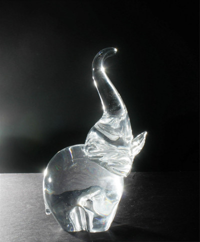 Image for Lot Steuben Crystal Elephant