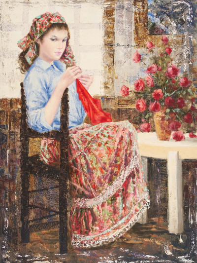 Image for Lot Claudio Secchi - Girl with the Red Scarf
