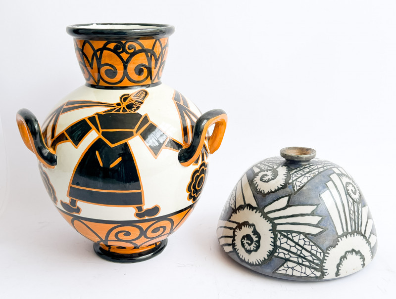 Image 3 of lot 2 HB Quimper Pottery Vases