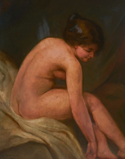 Artist Unknown - Untitled (Seated nude)