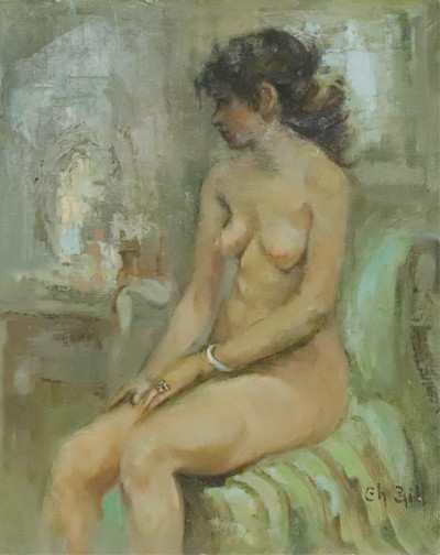 Image for Lot Ch Gill  Seated Nude