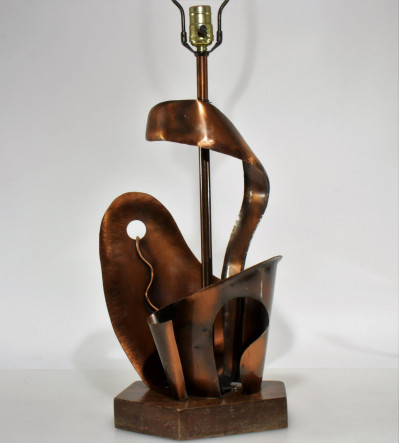 Image for Lot Heifetz Copper Table Lamp
