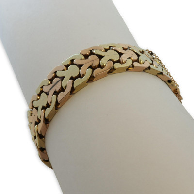 Image for Lot Art Deco 14k Yellow & Rose Gold Bracelet