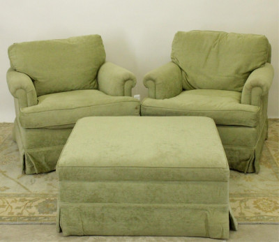Image for Lot Pair of Brunshwig and Fils Lounge Chairs
