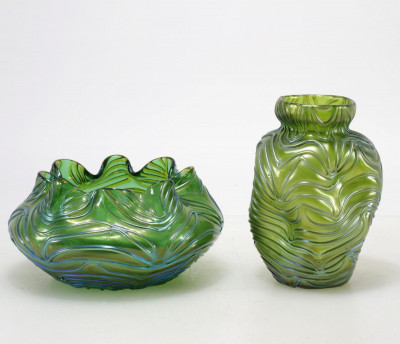Image for Lot Two Loetz "Formosa" Iridescent Glass Vases