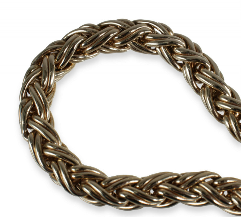 Image 1 of lot 14K Yellow Gold Wheat Chain Necklace