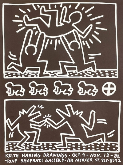 Image for Lot Keith Haring - Keith Haring Drawings (Tony Shafrazi Gallery Exhibition Poster)